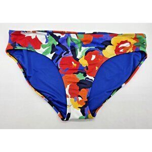 Lauren Ralph Lauren Womens Swimsuit Bikini Bottom Size 16 Multi Floral Swim